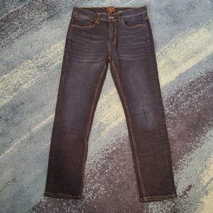 Copper & Oak Jeans Slim Straight Leg Blue Dark Wash Mens 32 x 30